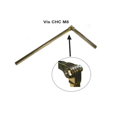 Equerre réglable avec lamelles + vis CHC M8